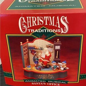 Christmas Traditions, “Santa’s Office” animated Musical Figurine